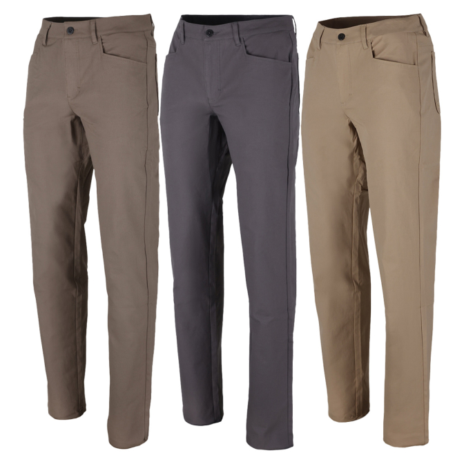 Lizardhead Men's Utility Pant in brown, grey, and tan. Lizardhead Men's Utility Pant in brown, grey, and tan.