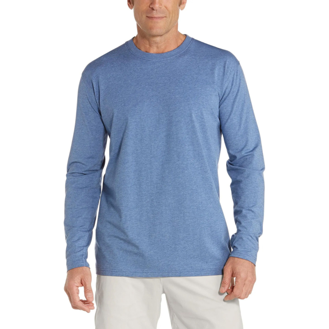 Coolibar Morada Everyday Long Sleeve T-Shirt - Heather Blue Coolibar Morada Everyday Long Sleeve T-Shirt - Heather Blue